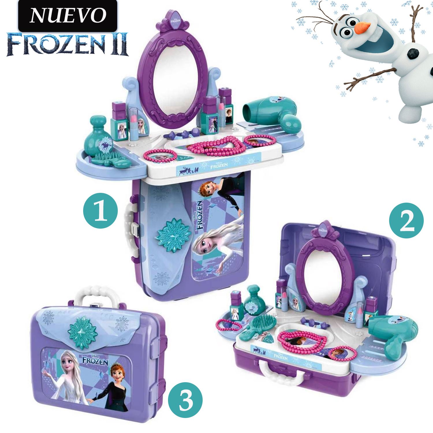 Juguete Set De Belleza De Frozen Il 3 En 1 Disney 008-973A